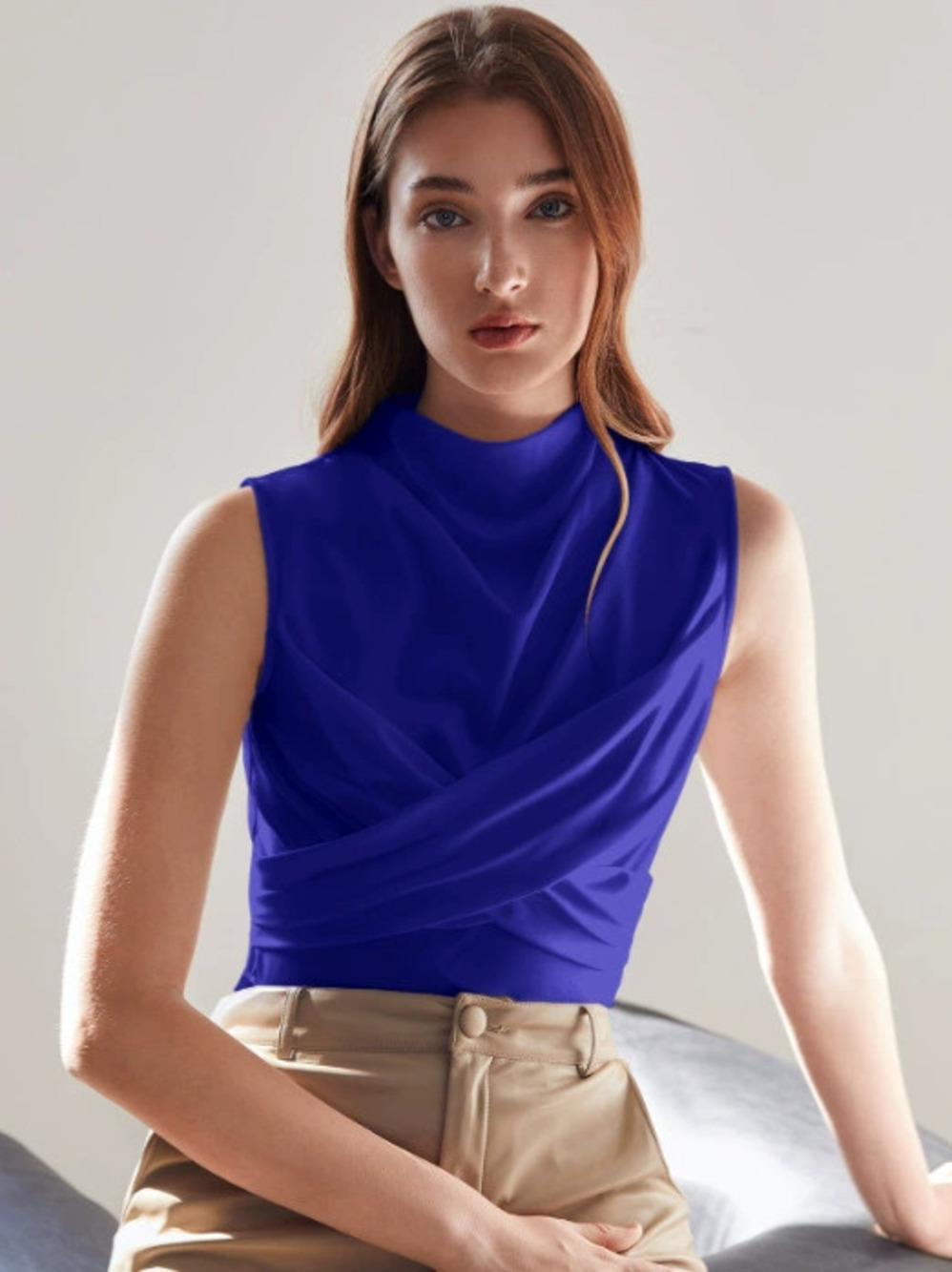 ZARA Round Neck Criss Cross Tank Top